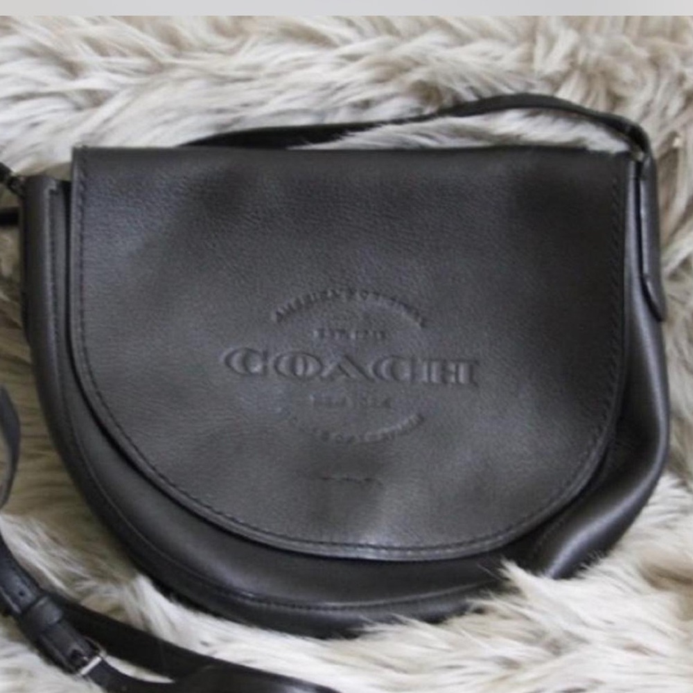 Coach BLACK Leather HUDSON Crossbody Bag NWOT